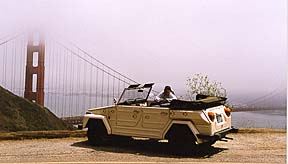 Rover about to cross the Golden Gate Bridge